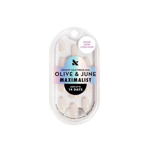 Olive‎ & June Press-On Fake Nails - Maximalist - Short Round Citrus Studs - 42ct